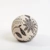 T. Davis Large Decorative Unglazed Sgraffito Ceramic Ball Art & Artists