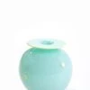 Two Tone Studios Large Celadon Hand Blown Glass Vase With Dots Art & Artists