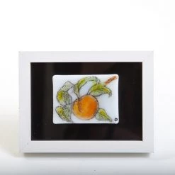 Odette Monaghan (Findlay, OH) Art & Artists Odette Monaghan "One Peach" Fused Glass Painting