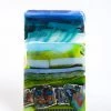 Kristen Dukat (Findlay, OH) Art & Artists Kristen Dukat "Abstract Landscape In Green" Multilayer Fused Glass Picture