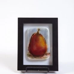 Kristen Dukat (Findlay, OH) Kristen Dukat "Red Pear" Fused Glass Picture