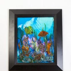 Kristen Dukat (Findlay, OH) Kristen Dukat "Under The Sea In Blue" Mixed Media Picture