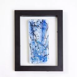 Kristen Dukat (Findlay, OH) Kristen Dukat "Blue Abstract Forest" Fused Glass Picture