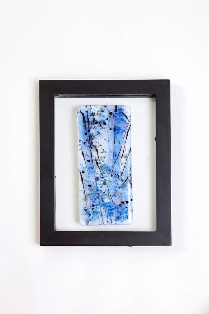 Kristen Dukat (Findlay, OH) Kristen Dukat "Blue Abstract Forest" Fused Glass Picture 1 Kristen Dukat (Findlay, OH) Kristen Dukat "Blue Abstract Forest" Fused Glass Picture