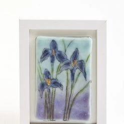 Odette Monaghan (Findlay, OH) Art & Artists Odette Monaghan "Irises" Fused Glass Picture