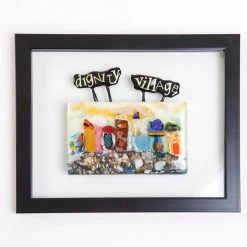 Kristen Dukat (Findlay, OH) Kristen Dukat "Dignity Village" Fused Glass Picture