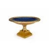 Julia Knight 12" Florentine Gold/Sapphire Blue Pedestal Bowl