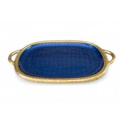 Julia Knight 22.5" Florentine Gold Handled Tray