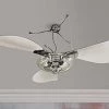 Artful Living Interior Design 58 Inch Polished Chrome & Acrylic Ceiling Fan W/Light