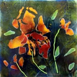 Kristen Dukat (Findlay, OH) Kristen Dukat "Orange Crush" Fused Glass And Enamel Picture