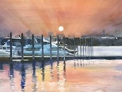 Findlay Art League (Barb Hahn) Art & Artists Barb Hahn: “Orange Sky” Fine Art Print