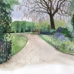 Findlay Art League (Barb Hahn) Barb Hahn: “Path In Bath” Fine Art Print Art & Artists