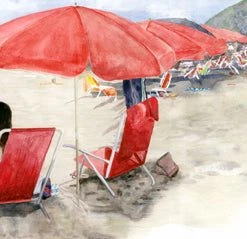 Findlay Art League (Barb Hahn) Barb Hahn: “Red Umbrellas” Fine Art Print Art & Artists
