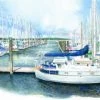 Findlay Art League (Barb Hahn) Art & Artists Barb Hahn: “Sailboats In Seattle” Fine Art Original Print