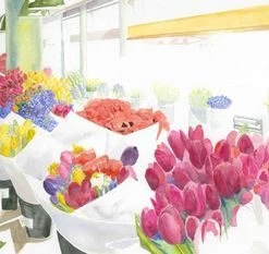 Findlay Art League (Barb Hahn) Art & Artists Barb Hahn: “The Market” Fine Art Print