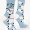 BlueQ Women's Crew Socks "In Loving Memory Of Sleep"
