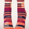 BlueQ Women's Ankle Sock: Fun Person Alert