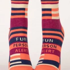 BlueQ Women's Ankle Sock: Fun Person Alert