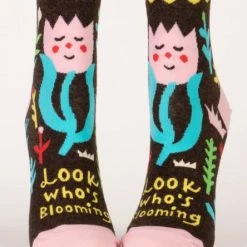 Clothing & Accessories BlueQ Women's Ankle Sock: Look Who's Blooming