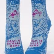 Clothing & Accessories BlueQ Women's Ankle Socks: Magic Is Totally Real