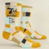 BlueQ Men's "7th Grader For Life" Crew Socks Clothing & Accessories