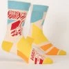 BlueQ Men's Crew Socks: "What'd I Do?"