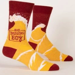 Clothing & Accessories BlueQ Men's Crew Socks: "Big Brewski Boy"