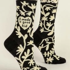 BlueQ Women's Crew Socks: "I Made A Good Kid"