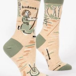BlueQ Women's Crew Socks "Badass"