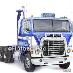 Ashley Donaldson Aka Flatbed Red (Findlay, OH) Local Artist Of The Week: Ashley Donaldson (Flatbed Red)-"Blue Mule" Print