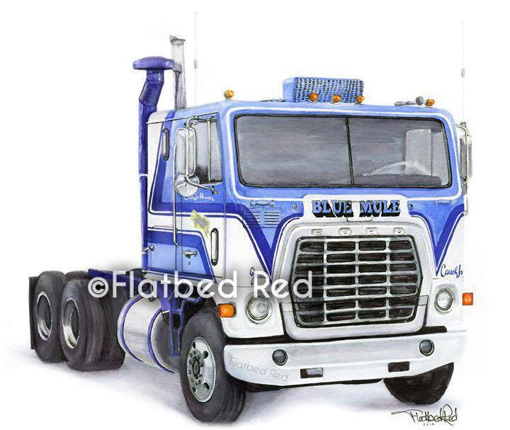 Ashley Donaldson Aka Flatbed Red (Findlay, OH) Local Artist Of The Week: Ashley Donaldson (Flatbed Red)-"Blue Mule" Print 1 Ashley Donaldson Aka Flatbed Red (Findlay, OH) Local Artist Of The Week: Ashley Donaldson (Flatbed Red)-"Blue Mule" Print