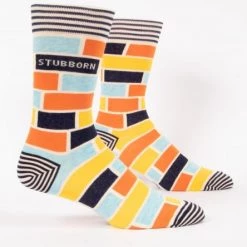 BlueQ Men's "Stubborn" Crew Socks