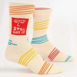 BlueQ Men's "Still Got It" Crew Socks Clothing & Accessories