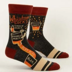 BlueQ Men's Whiskey Crew Socks