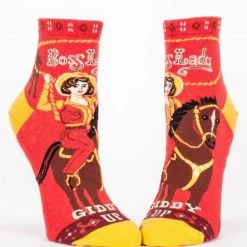 BlueQ Women's Ankle Socks: Boss Lady "Giddy Up"