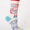 BlueQ Women's Crew Socks: This Is What A Feminist Looks Like Clothing & Accessories