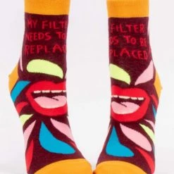BlueQ Women's Ankle Socks: My Filter Needs To Be Replaced Clothing & Accessories