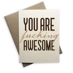 Just For Laughs Tiramisu Card: You Are Fucking Awesome