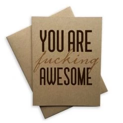 Just For Laughs Tiramisu Card: You Are Fucking Awesome