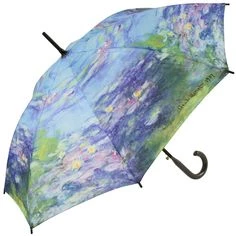 Clothing & Accessories Galleria Reverse Close Umbrella (Monet's "Water Lilies")