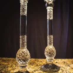 Objects Of Desire Artful Living Go Home "Contessa" Crystal Glass Candleholders (Set Of 2) Household