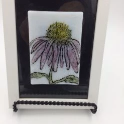 Odette Monaghan (Findlay, OH) Odette Monaghan "Echinacea 2" Fused Glass Picture Art & Artists