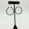 Suzie Blue Cube Bead Hoop Earrings Clothing & Accessories