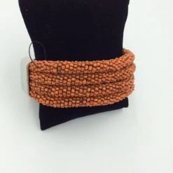 Clothing & Accessories Suzie Blue Four Strand Orange Bracelet