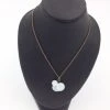 Verre-Julie Burton Verre Triple White Glass Disk Necklace W/Sterling Silver Findings Clothing & Accessories