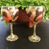 Household Klaire Russell Hand-Painted Red Wine Glass