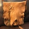 Kimberly Vaughn (Findlay, OH) Local Artist Of The Week: Kimberly Vaughn-Large Chocolate Deerskin Bag With "Bullet Hole" Patch