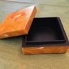 Objects Of Desire Artful Living Agate 4" X 4" Jewelry/Keepsake Box