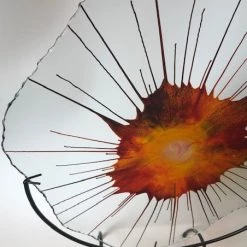 DeBon 18" Energy Web Glass Sculpture Art & Artists