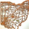 Objects Of Desire Artful Living Laser Cut Wooden Ohio Map